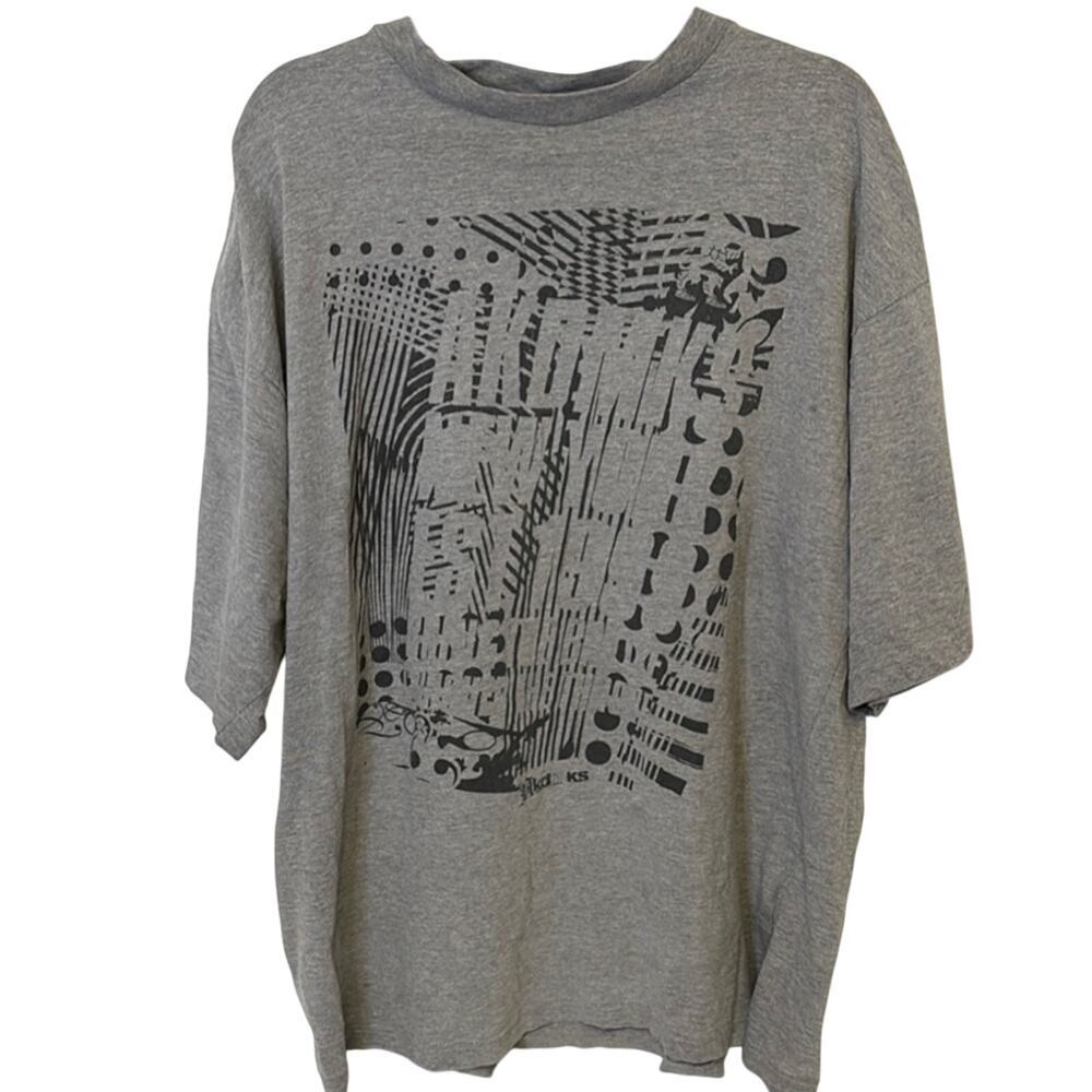 Akademiks Men’s Y2K Graphic Tee Gray XXL Streetwear Urban Vintage Hip Hop